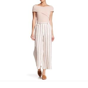 THEORY Nadeema Linen High-Waist And Wide Leg Pants
